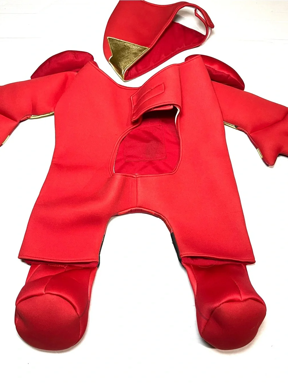 Marvel Red and Gold Iron Man Dog Costume with Mask